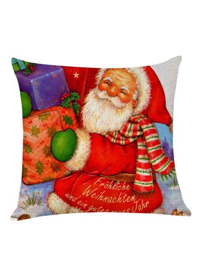 Decorative Cushion Cover Red/Green/White 18x18inch - Image 1