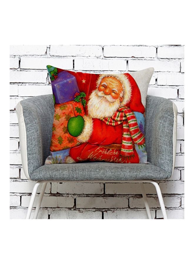 Decorative Cushion Cover Red/Green/White 18x18inch - Image 2