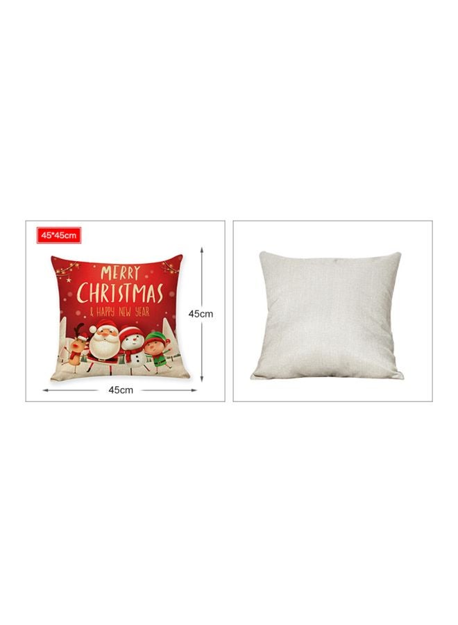 Series Printed Cushion Cover Red/Beige/Green 18x18inch - Image 2