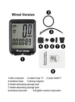 WEST BIKING Wireless Bicycle Riding Computer  - Image 2