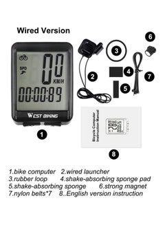 WEST BIKING Wired Bicycle Riding Computer  - Image 2