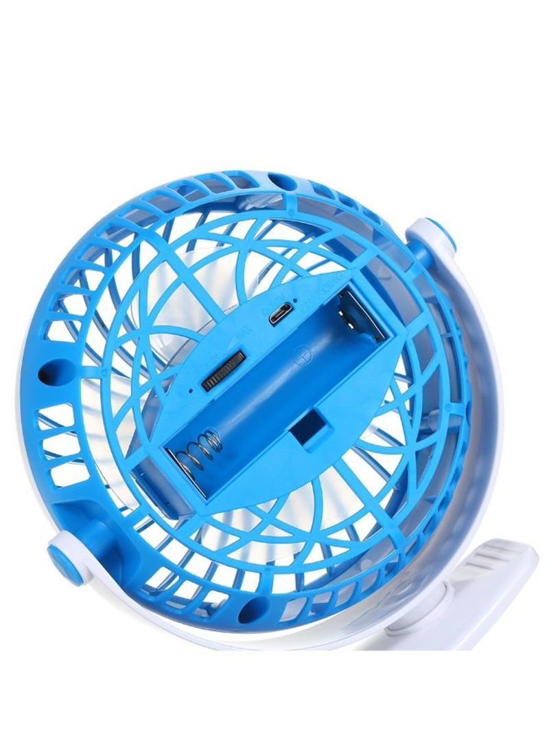 Mini USB Clip Desk Fan H21003BL Blue/White - Image 2
