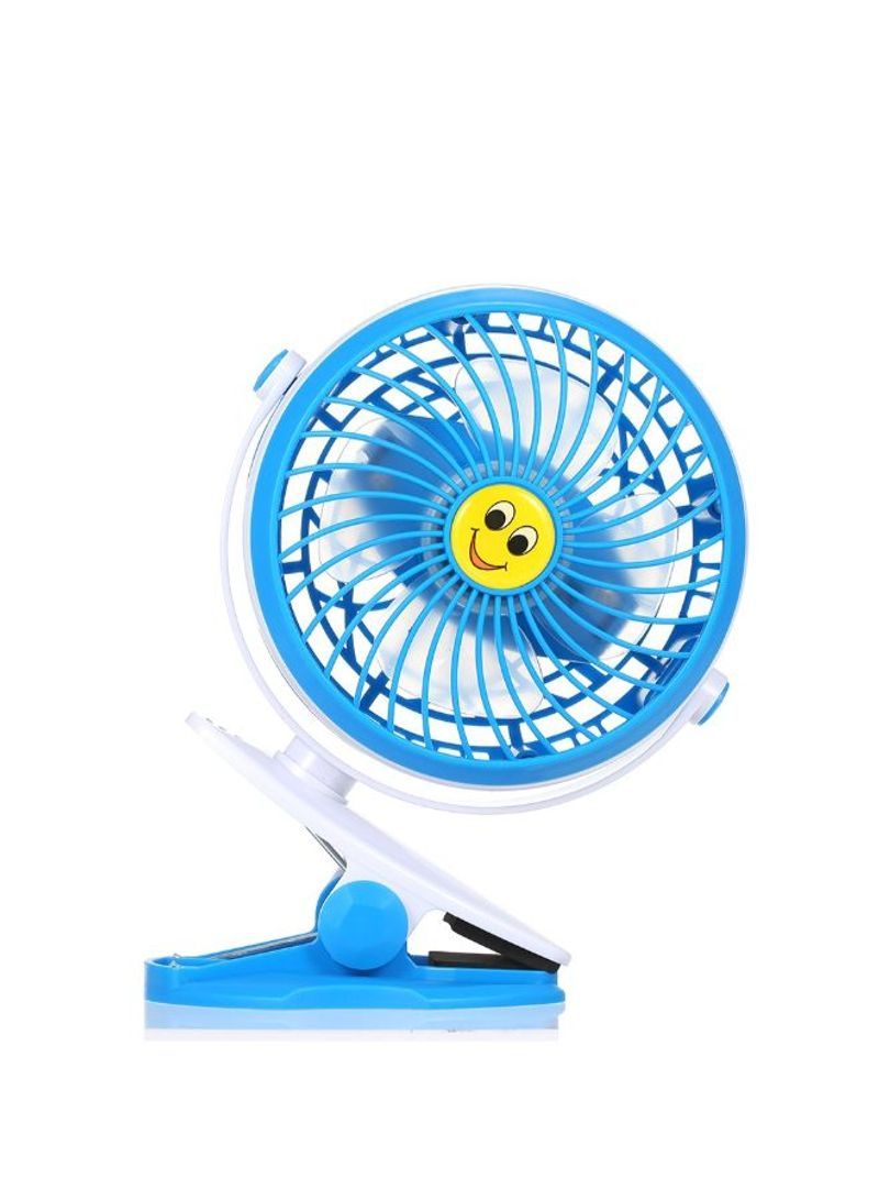 Mini USB Clip Desk Fan H21003BL Blue/White - Image 5