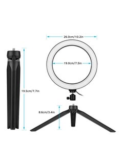 docooler LED Photography Ring Light With Tripod Stand Set White/Black  - Image 3