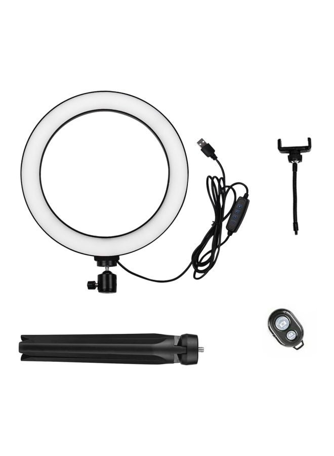 docooler LED Photography Ring Light With Tripod Stand Set White/Black  - Image 1