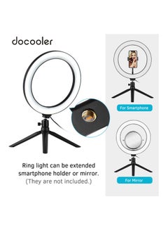 docooler LED Photography Ring Light With Tripod Stand Set White/Black  - Image 2