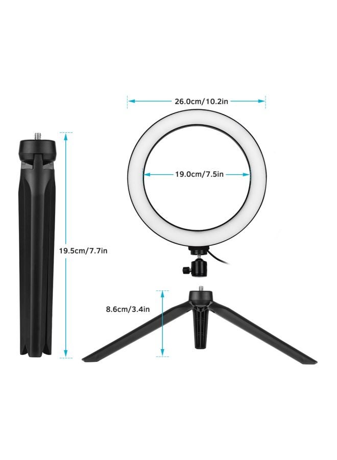 docooler LED Photography Ring Light With Tripod Stand Set White/Black  - Image 3