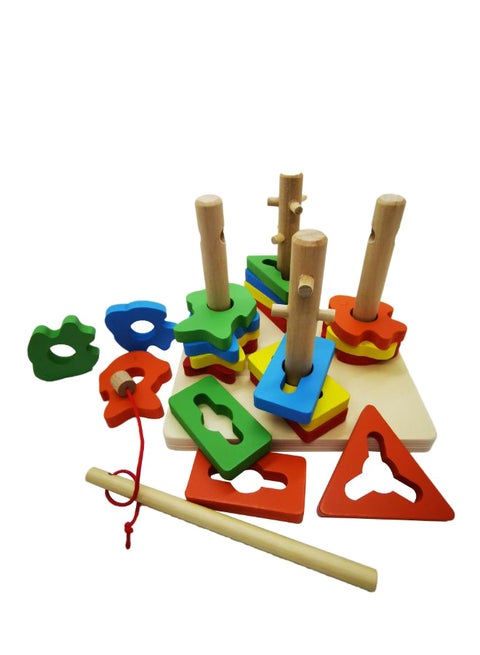 Geometric Sorting Stacking Toy 15 x 15cm