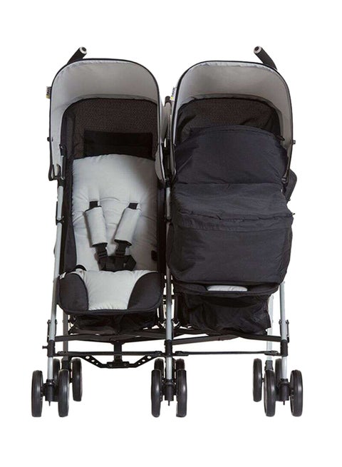 Turbo Duo Twin Stroller - Grey/Black