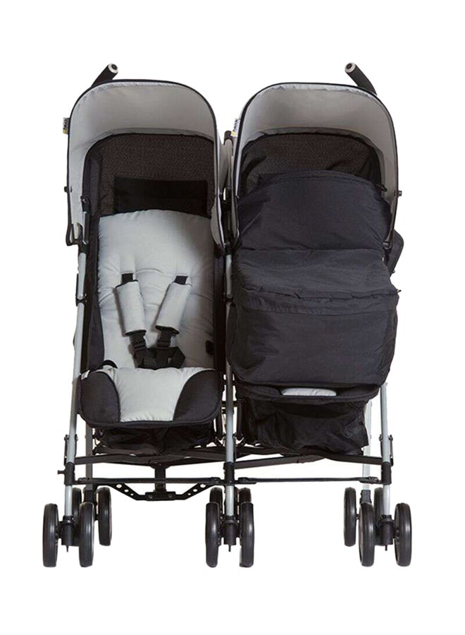 Turbo Duo Twin Stroller - Grey/Black