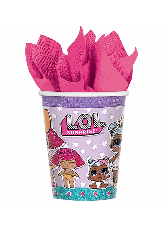 Amscan 8-Piece Cartoon Girls Print Cup Set