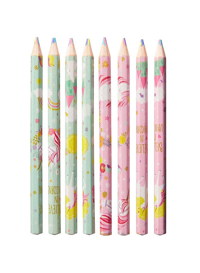 Amscan 8 Pieces Magical Unicorn Multicolor Pencils Hicount