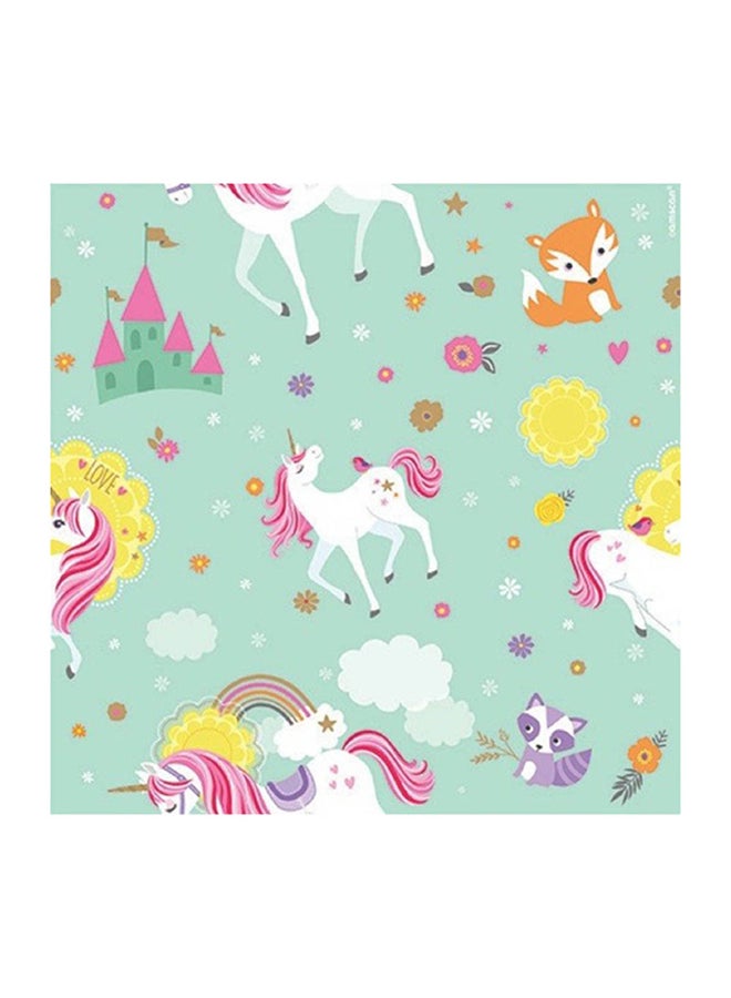 Amscan Magical Unicorn Print Gift Wrap 5inch