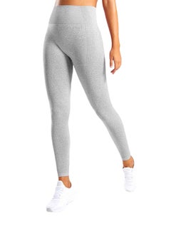 Seamless Jacquard High Waist Fitness Sports Tight Leggings Grey