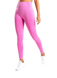 Seamless Jacquard Point High Waist Fitness Leggings Pink