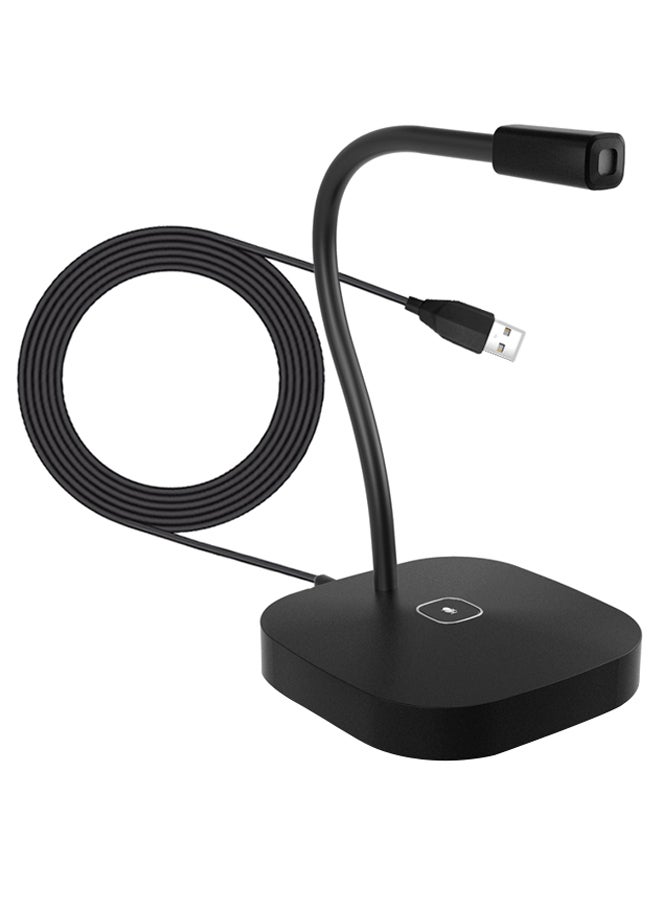 360-Degree Rotating USB Wired Microphone OS3217B-A Black - Image 2