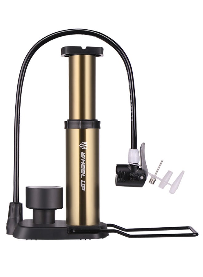 wheel up High Pressure Bicycle Pump With Pressure Gauge  - Image 1