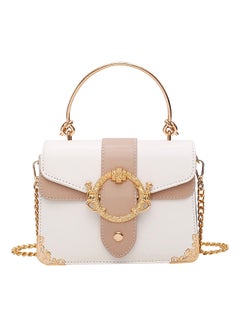 Fashion Solid Pattern Crossbody Bag White/Beige