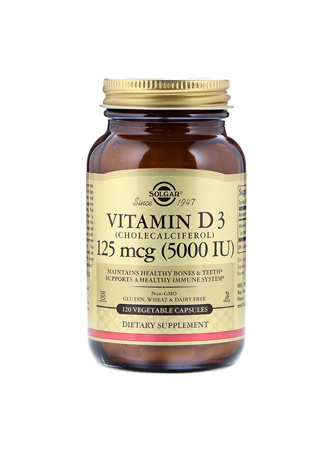 Cholecalciferol Vitamin D3 Dietary Supplement - 120 Capsules