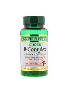 NATURE'S BOUNTY Super B-Complex With Folic Acid Plus Vitamin C - 150 ...