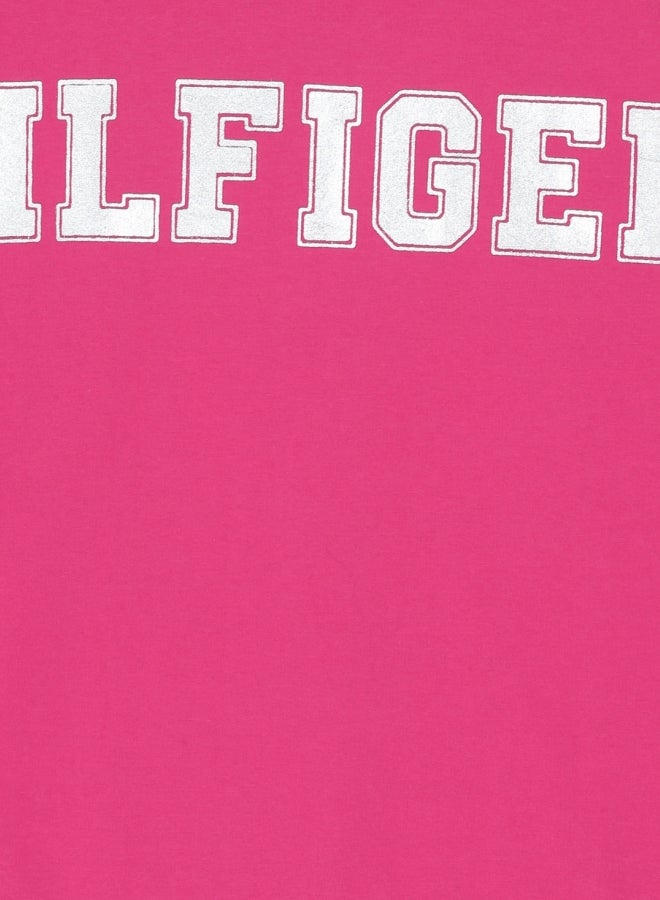TOMMY HILFIGER - Long Sleeves Essential Foil Print Sweatshirt 501 Pink - Image 1