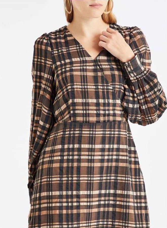 فيرو مودا فستان دانيال بياقة V متعدد الألوان - Image 4