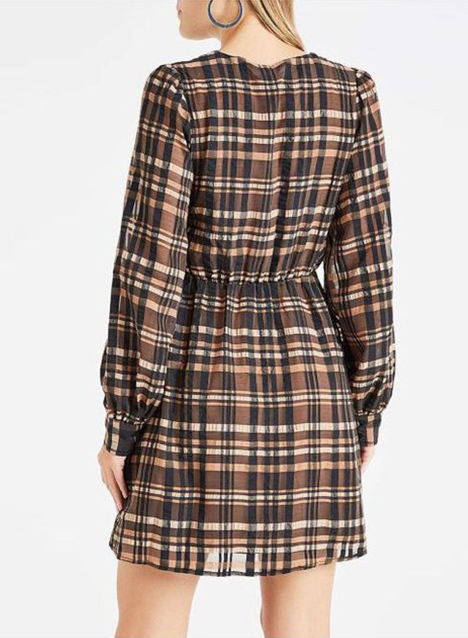 فيرو مودا فستان دانيال بياقة V متعدد الألوان - Image 2