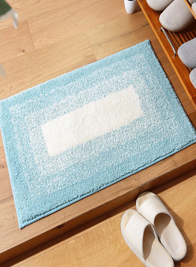 Generic Water Absorbent Anti-Skid Doormat Blue/White 50 x 80cm 
