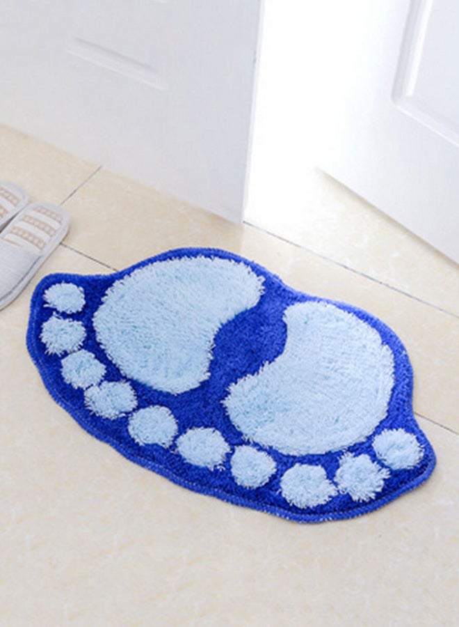 Generic Paw Shaped Anti-Skid Doormat Blue 40 x 60cm 