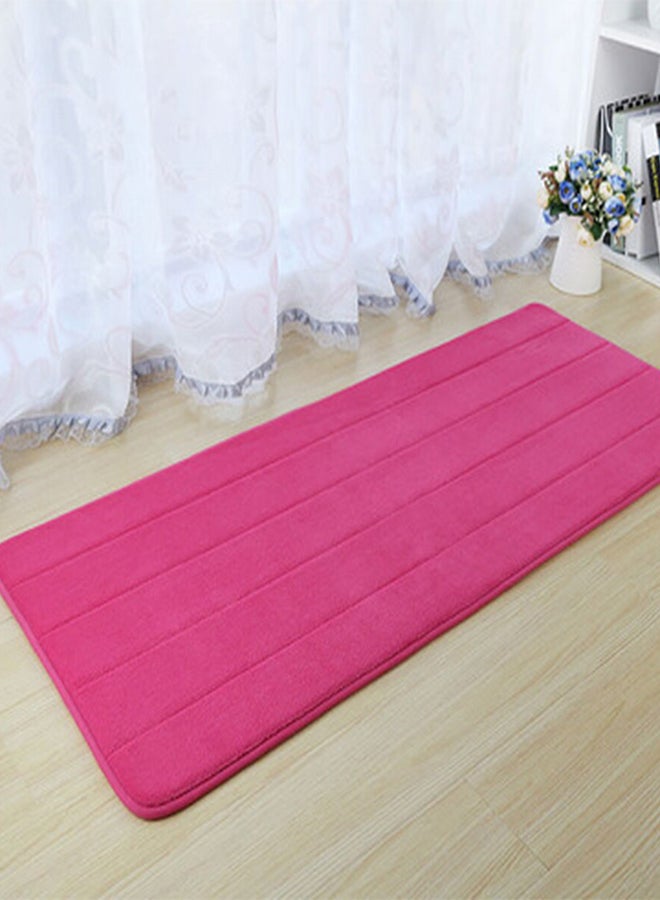 Generic Striped Pattern Anti-Skid Doormat Pink 50 x 80cm 