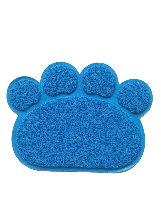 Generic Paw Shaped Anti-Skid Doormat Blue 30 x 39cm 
