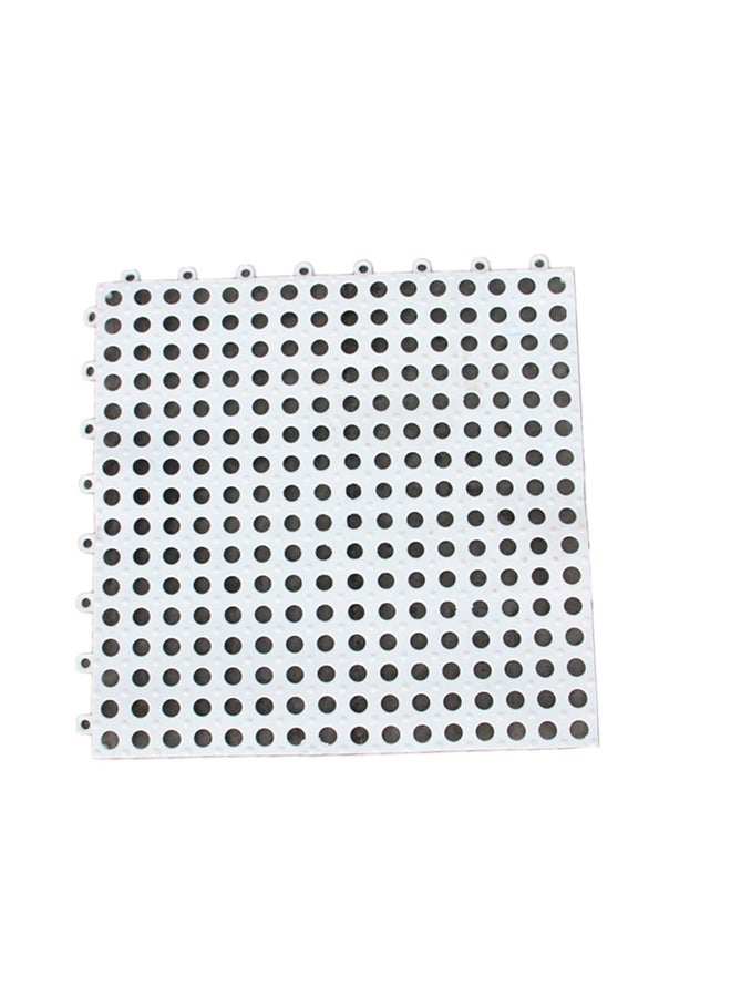 دواسة باب مضادة للانزلاق ومضادة للماء بتقوب أبيض/أسود 30 x 30سم