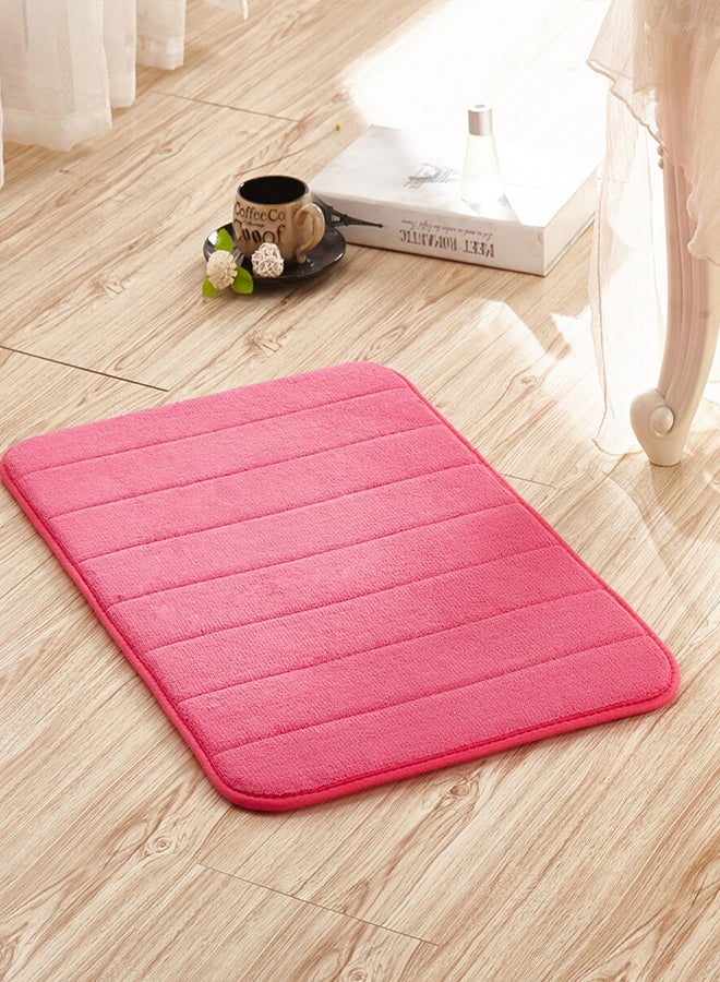 Generic Striped Pattern Anti-Skid Doormat Pink 50 x 80cm 