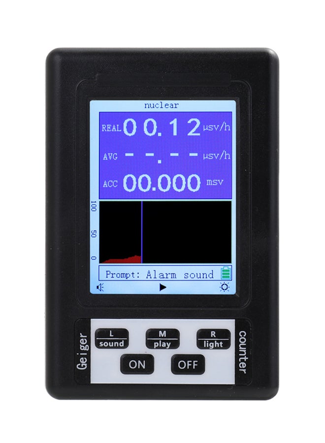 Portable Digital Nuclear Radiation Detector Black 