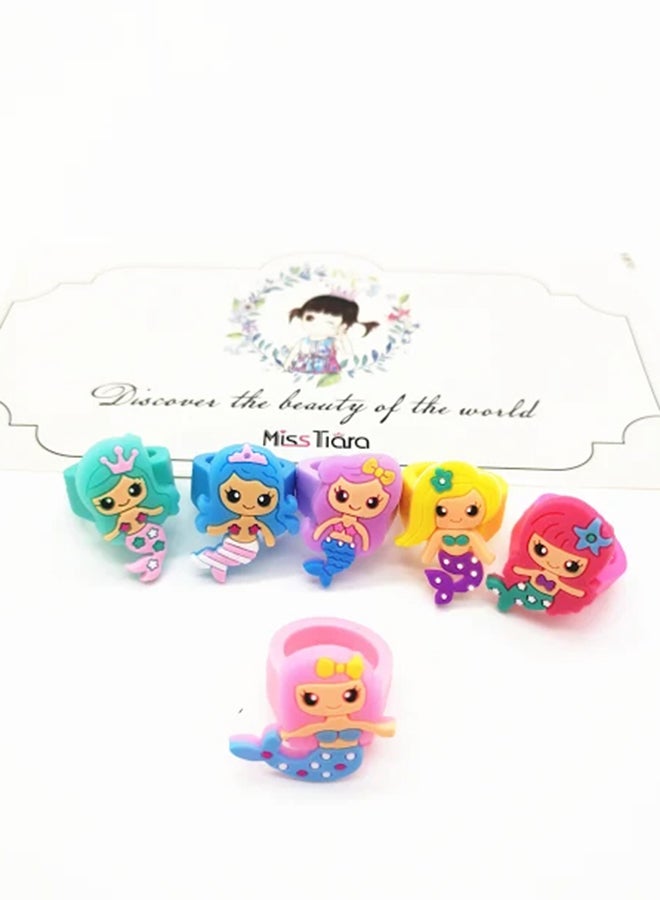 MissTiara 6-Piece Mermaid Shaped Rings  - Image 2