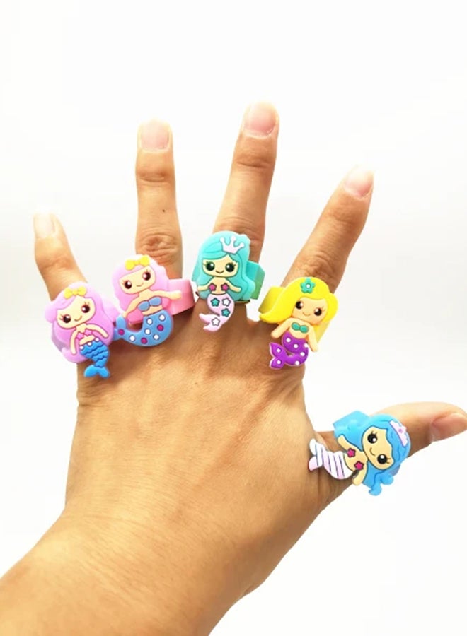 MissTiara 6-Piece Mermaid Shaped Rings  - Image 3