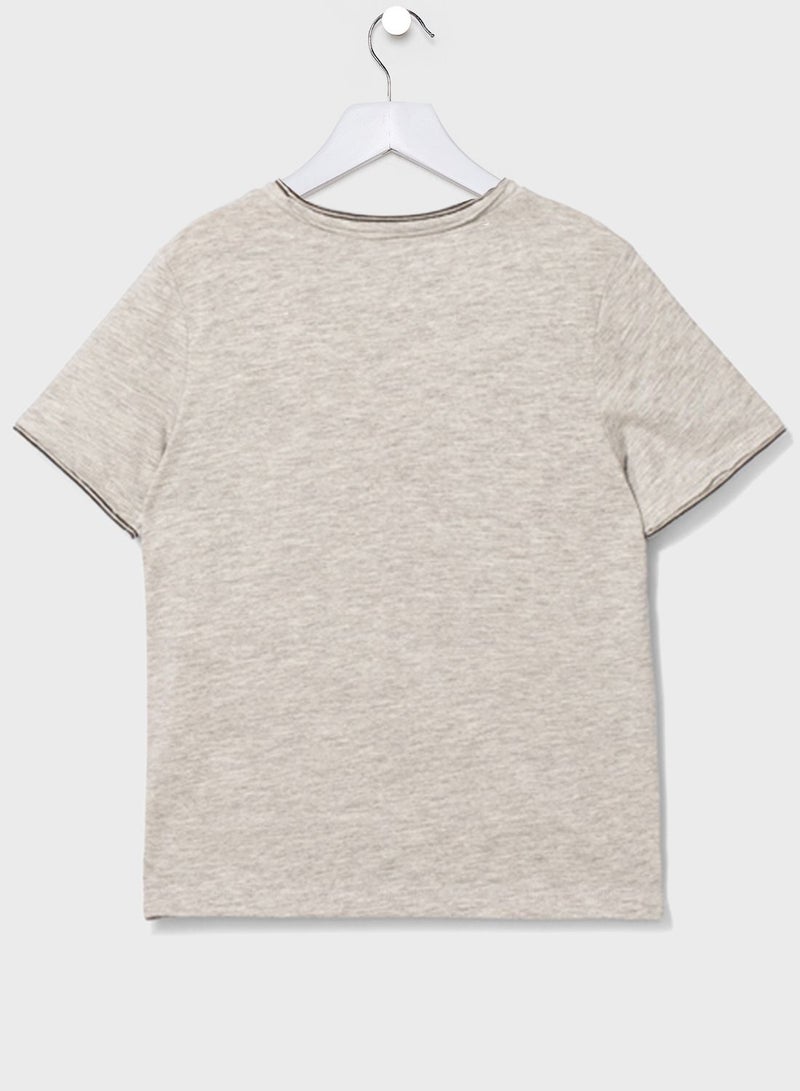 IKKS Youth Graphic T-Shirt Grey - Image 2