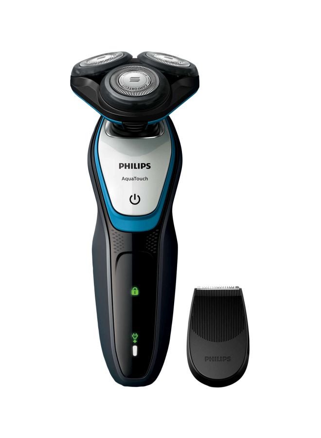 Philips S5070 AquaTouch Wet And Dry Electric Shaver Black/Blue - Image 1