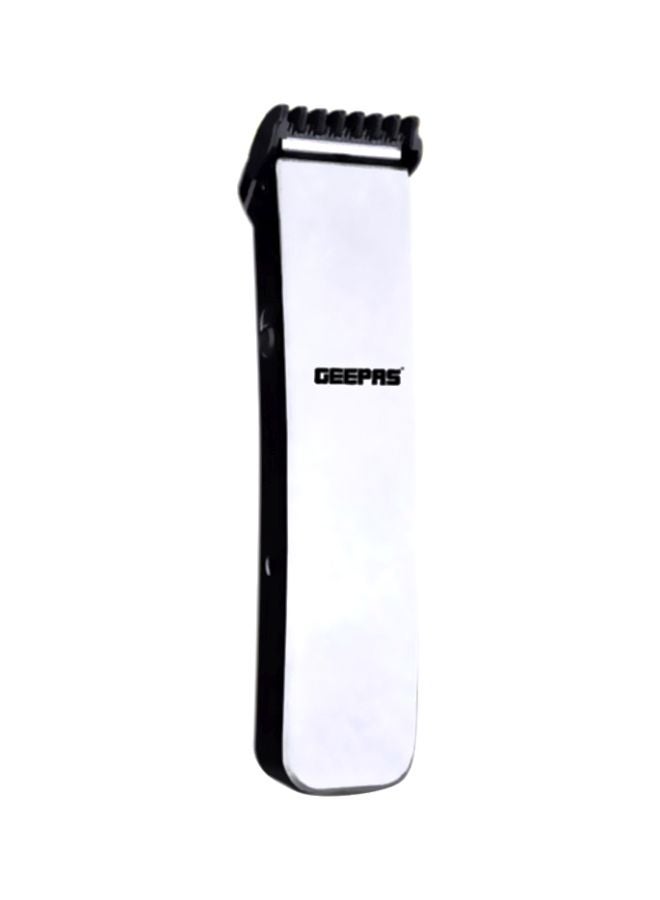 GEEPAS Rechargeable Hair Clipper - Grooming Kit With Comfortable Grip, Stainless Steel Precision Cutting Blade, Cordless Operation, Indicator Light, 30 Minute Working, Ideal For Short, Long Hairs White/Black - Image 1