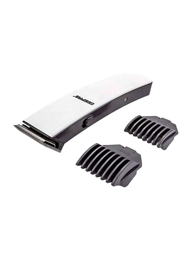 GEEPAS Rechargeable Hair Clipper - Grooming Kit With Comfortable Grip, Stainless Steel Precision Cutting Blade, Cordless Operation, Indicator Light, 30 Minute Working, Ideal For Short, Long Hairs White/Black - Image 2