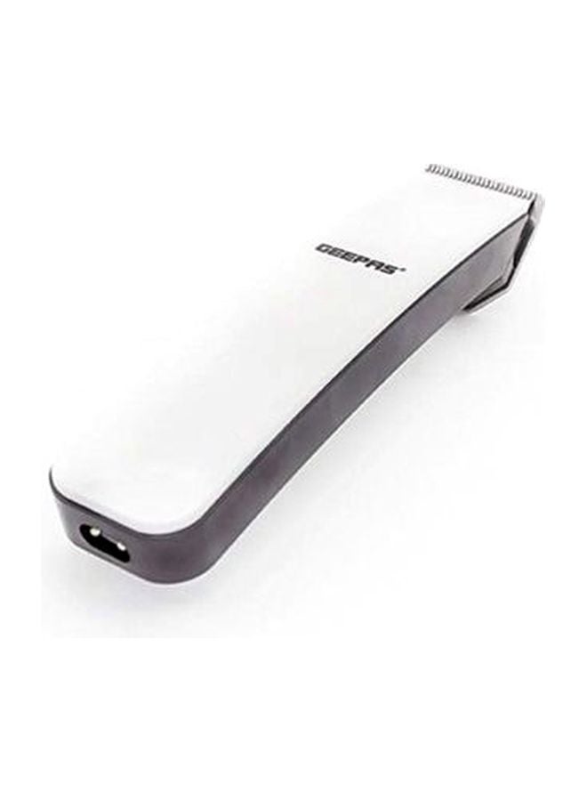 GEEPAS Rechargeable Hair Clipper - Grooming Kit With Comfortable Grip, Stainless Steel Precision Cutting Blade, Cordless Operation, Indicator Light, 30 Minute Working, Ideal For Short, Long Hairs White/Black - Image 3