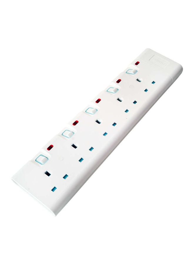 Philips 5-Outlet Extension Socket With Individual Switch White/Blue/Red - Image 3