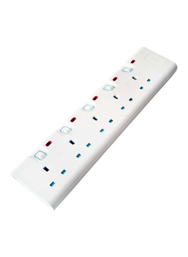 Philips 6-Outlet Extension Socket With Individual Switch White/Blue/Red - Image 3