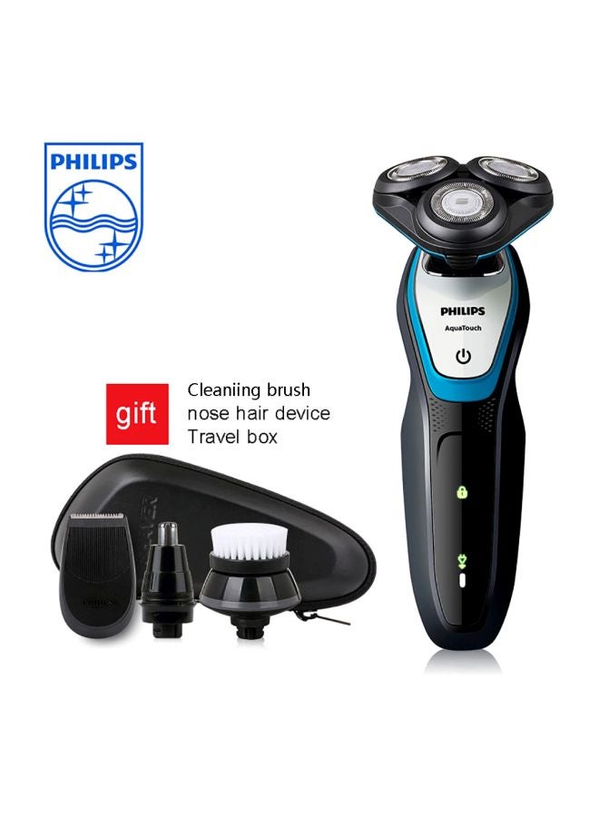فيليبس ماكينة الحلاقة الكهربائية أكواتاتش للاستخدام الجاف والرطب أسود/أزرق/فضي - Image 4