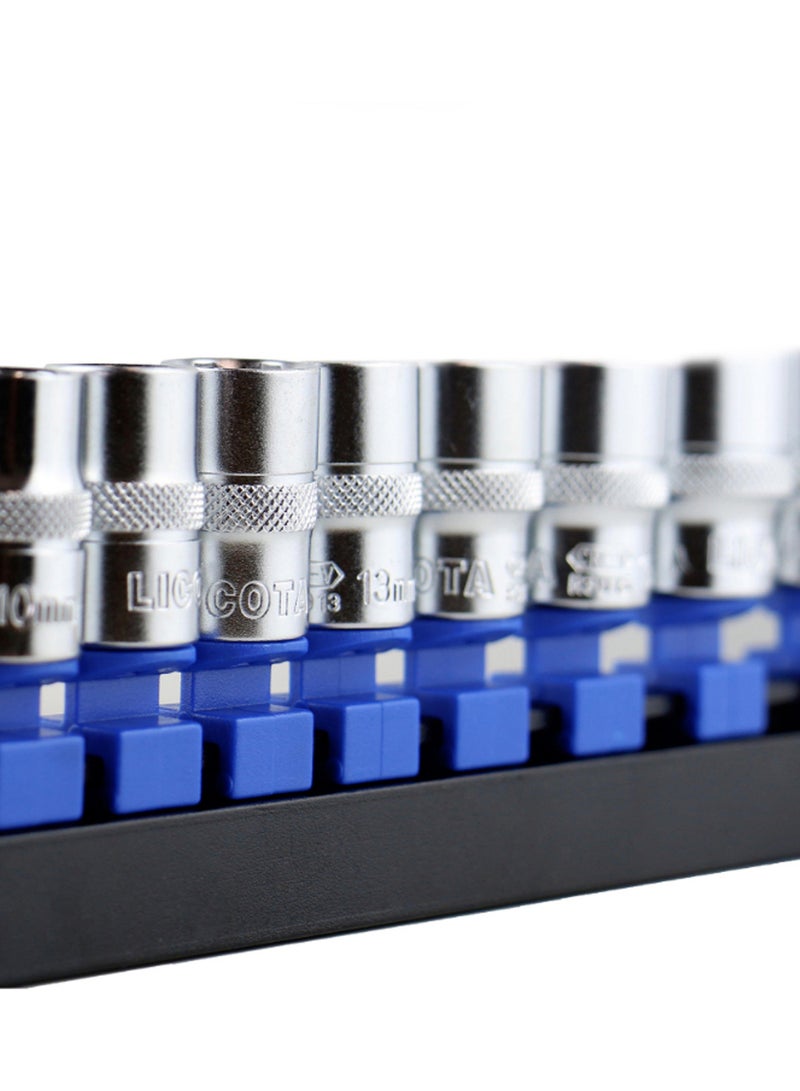 LICOTA 11-Piece Super Lock Socket Set Black/Blue/Silver - Image 2