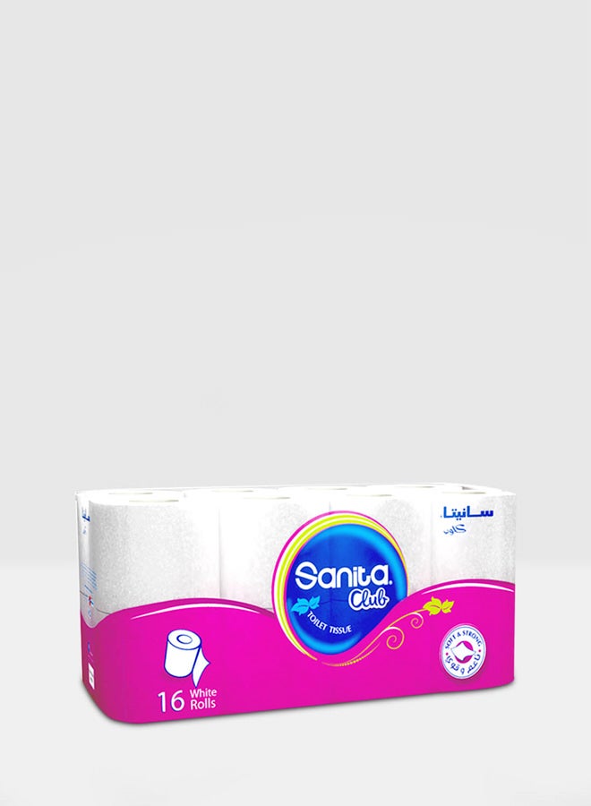 Sanita 2 Ply Embossed Toilet Tissue Rolls White  - Image 1