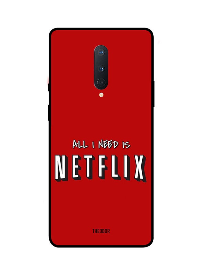 Theodor Protective Case Cover For Oneplus 8 Red/White/Black
