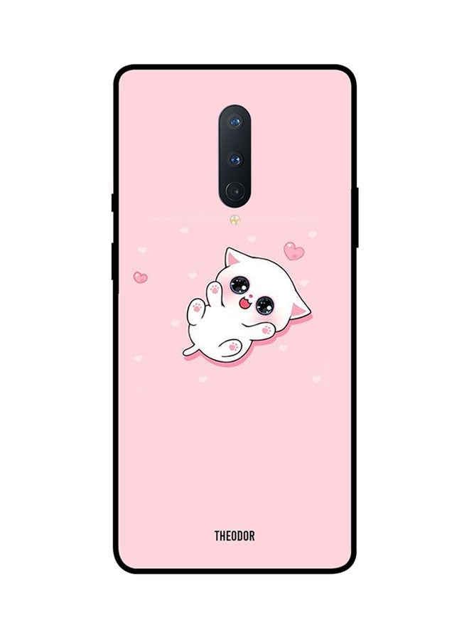 Theodor Protective Case Cover For Oneplus 8 Pink/White