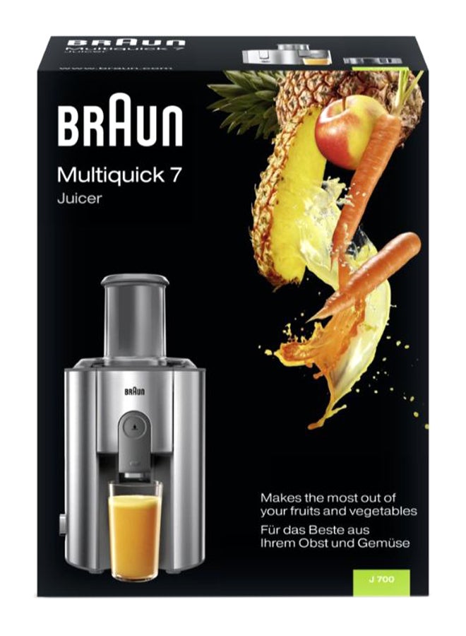 BRAUN Electric Multiquick Juicer 1000W 1000 W J700 Silver  - Image 4
