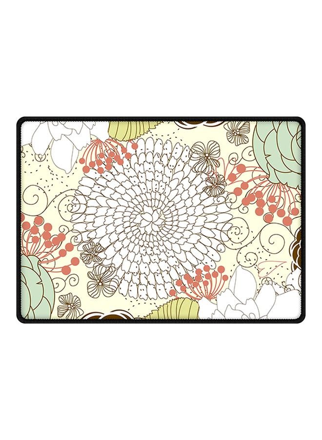 Stylizedd Blooming Flower Mouse Pad With Non Slip Rubber Base Multicolour